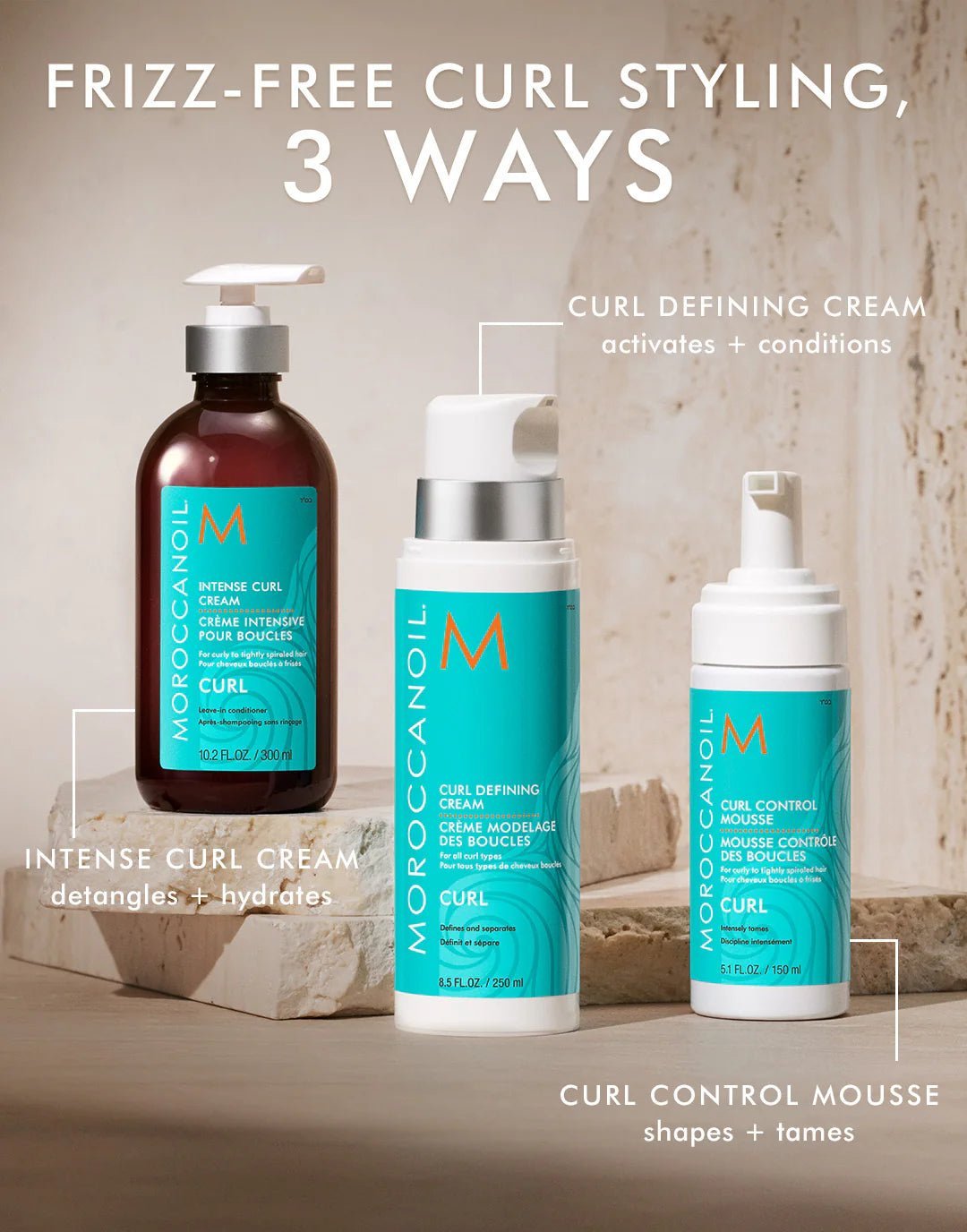 MOROCCANOIL Curl Control Mousse - Garbanas kontroliuojančios putos - Oranžinis StiliusPutosMorrocanOilOranžinis Stilius